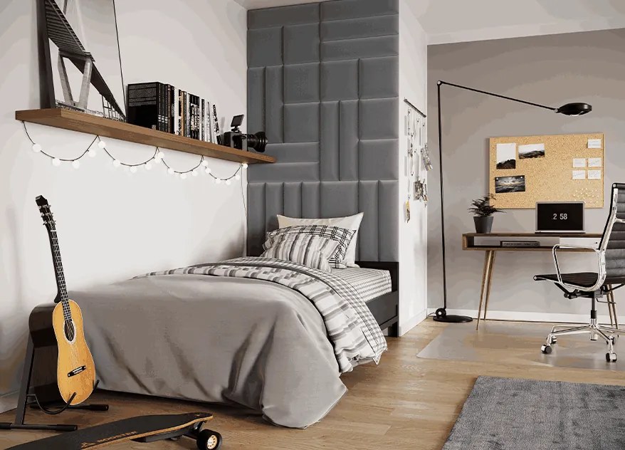 Kárpitozott falipanel QUADRATTA 40x40 cm - több színben Szín: Világosbarna