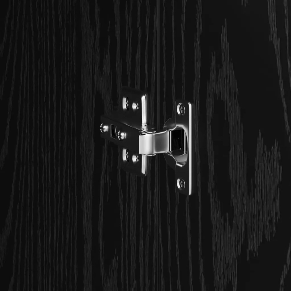 Magas Szekrény Musta tammi 35 x 39 x 168 cm Faanyag