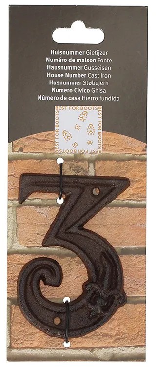 Öntöttvas házszám, 3