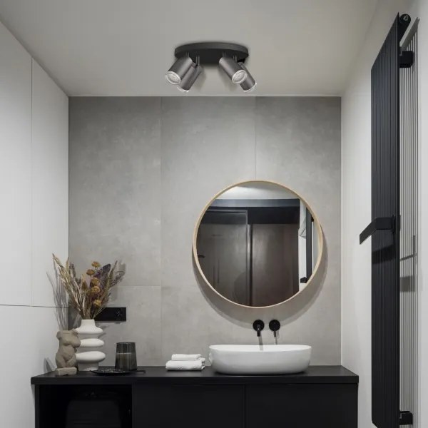 LED RGBW dimmelhető fürdőszobai spotlámpa TURYN 4xGU10/4,8W/230V IP44 fekete