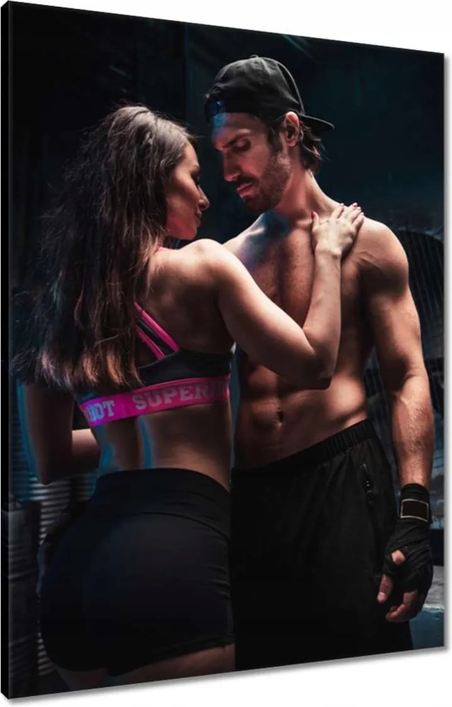 Vászonkép 60x80 Szerelem az edzőteremből Erő