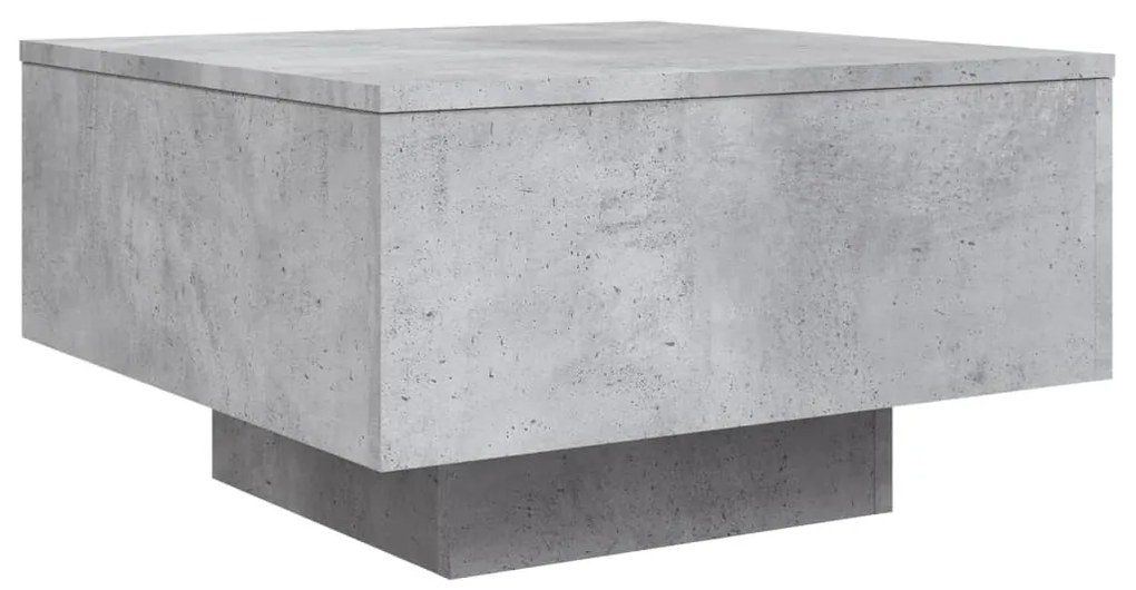 betonszürke szerelt fa dohányzóasztal 55x55x31 cm
