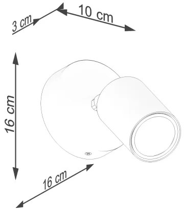 Sollux SL.1285 - Fali spotlámpa VERDO 1xGU10/10W/230V fehér