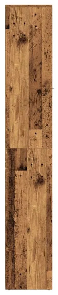 antik fa színű szerelt fa fürdőszobaszekrény 30 x 30 x 183,5 cm