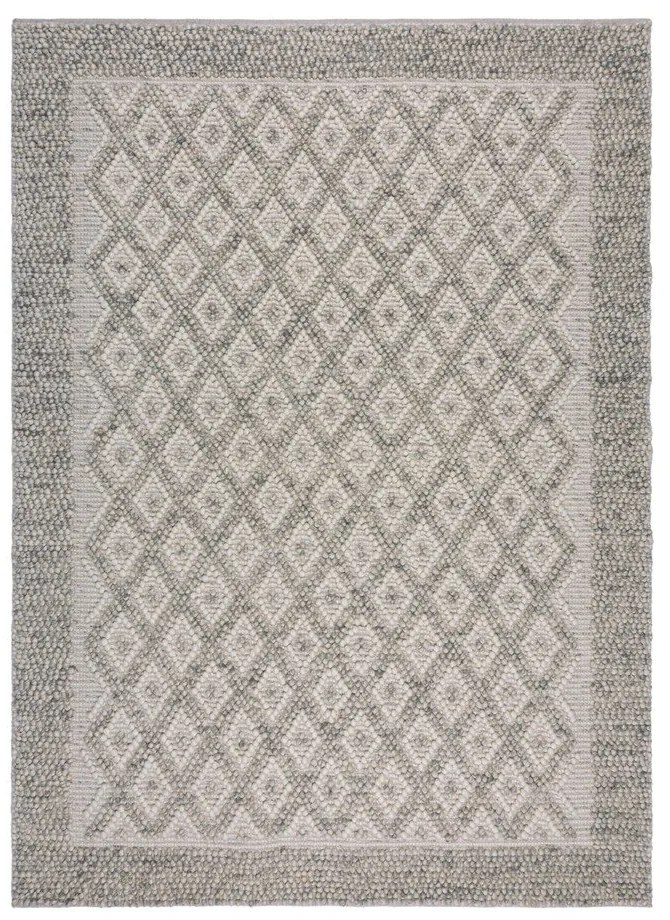 Szürke kézi szövésű gyapjúkeverék szőnyeg 160x230 cm Minerals Diamond – Flair Rugs