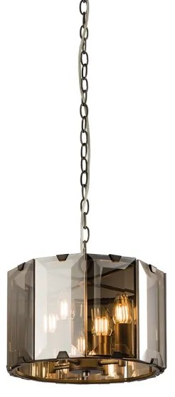 Endon 61281 - CLOONEY láncos csillár 4xE14/40W/230V fekete/füstszínű