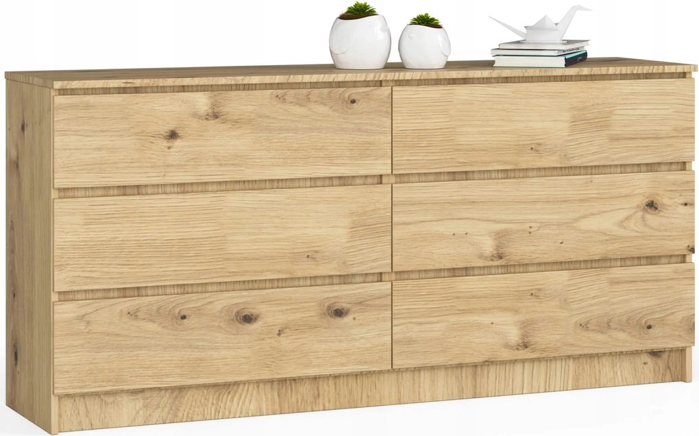 Komód K160 6DB Clp Tölgy Artisan Akd