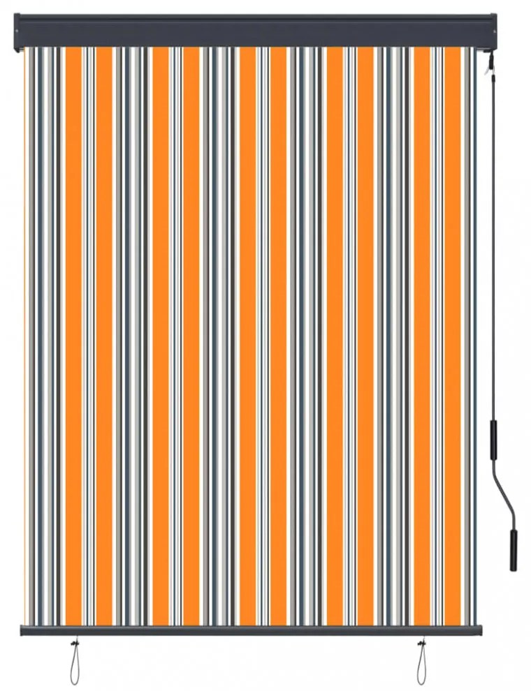 sárga és kék kültéri roló 120 x 250 cm