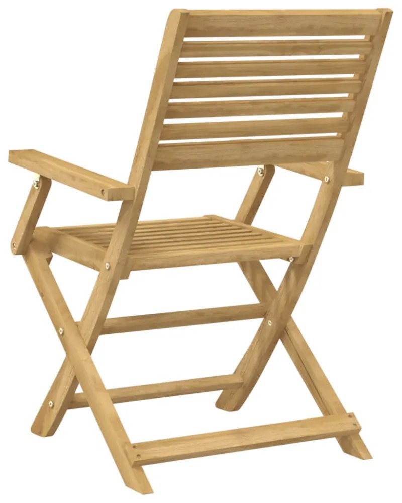 2 db összecsukható tömör akácfa kerti szék 54,5x61,5x86,5 cm