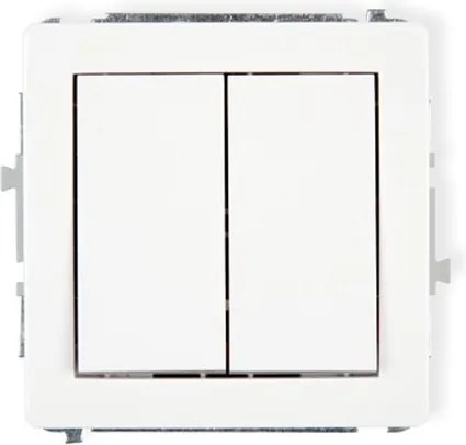 Dupla falsík alatti kapcsoló Karlik Deco fehér DWP-2