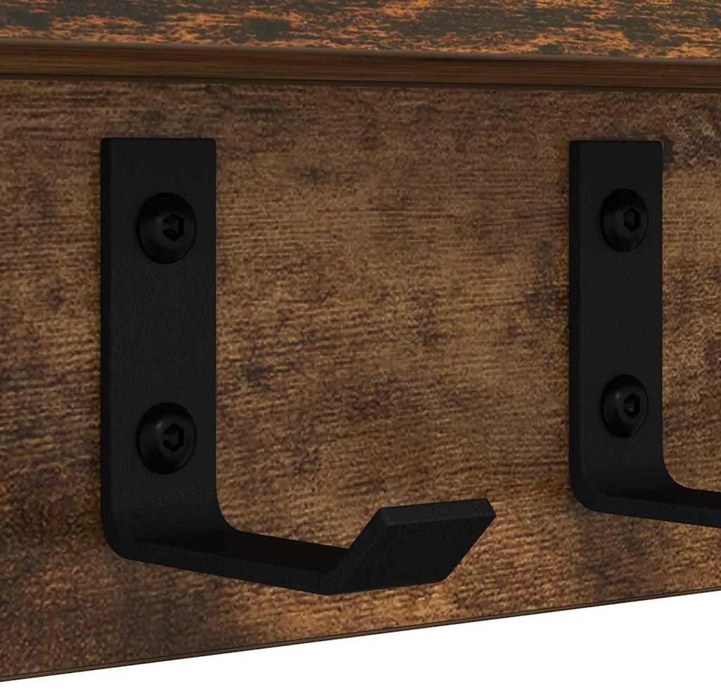 Fali Kabáthorog Füstölt tölgy 40 x 10.5 x 10.5 cm Faanyag