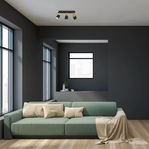 Spotlámpa JOKER 3xGU10/25W/230V fekete/arany