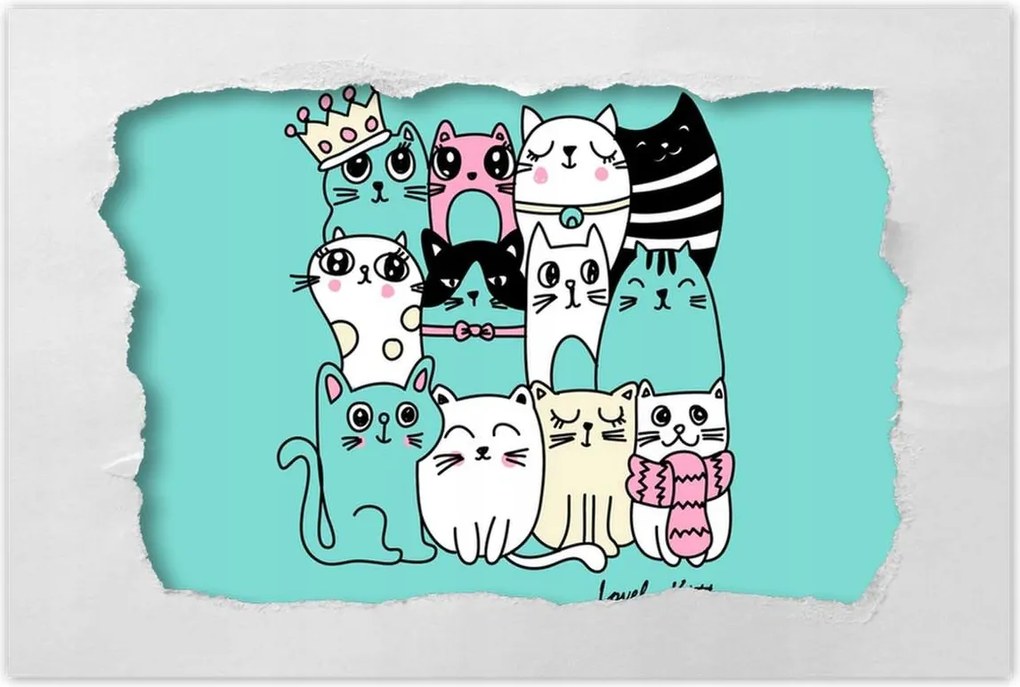 Poszterek 60x40 Cica Cicák