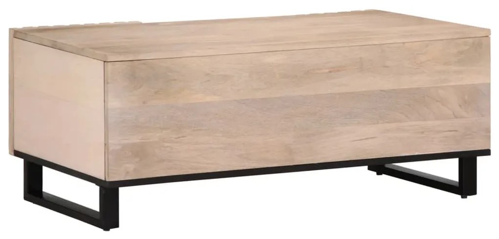 Fehér tömör mangófa dohányzóasztal 100 x 55 x 40 cm