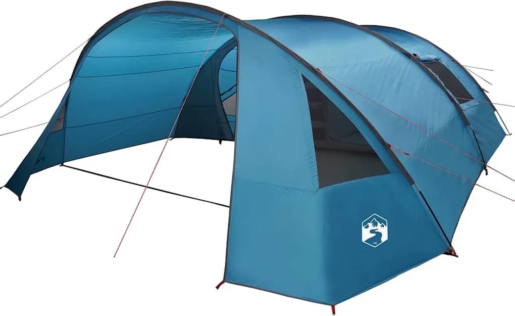 vidaXL Túra sátor 6 fős tetővel Kék és Szürke 700 x 590 x 215 cm