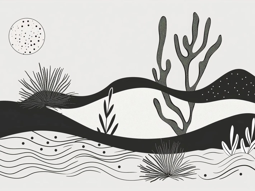 Poszter 80x60cm Kert az éjszakában