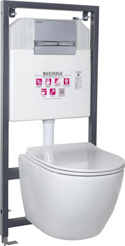 Kasos Adriatic Chrome falba építhető WC tartály szett