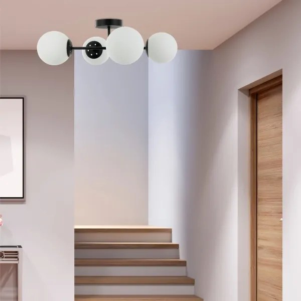 Ráépíthető csillár MADDIE 4xE14/5W/230V fekete