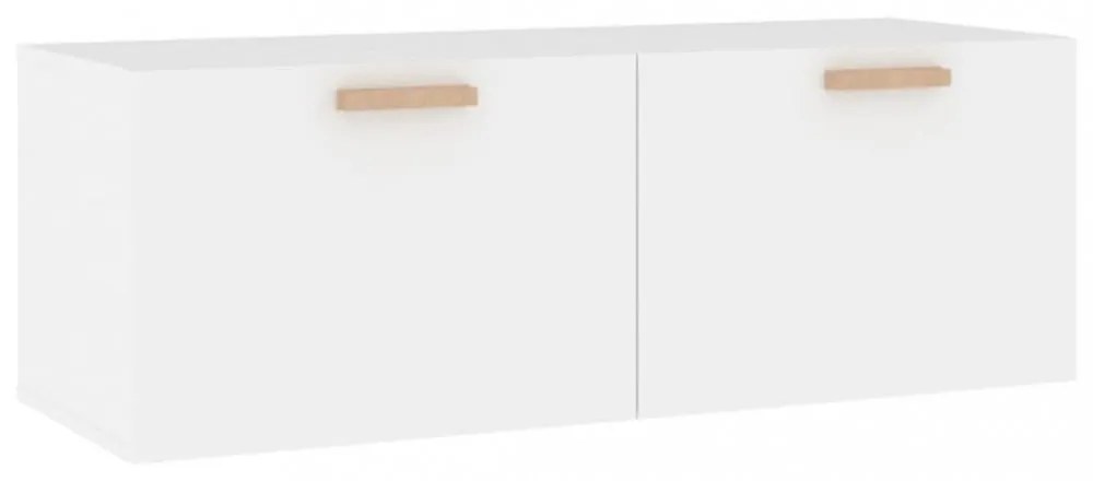 fehér szerelt fa faliszekrény 100 x 36,5 x 35 cm