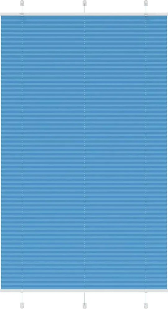 vidaXL pliszírozott redőny kék 115x200 cm szövetszélesség 114,4 cm