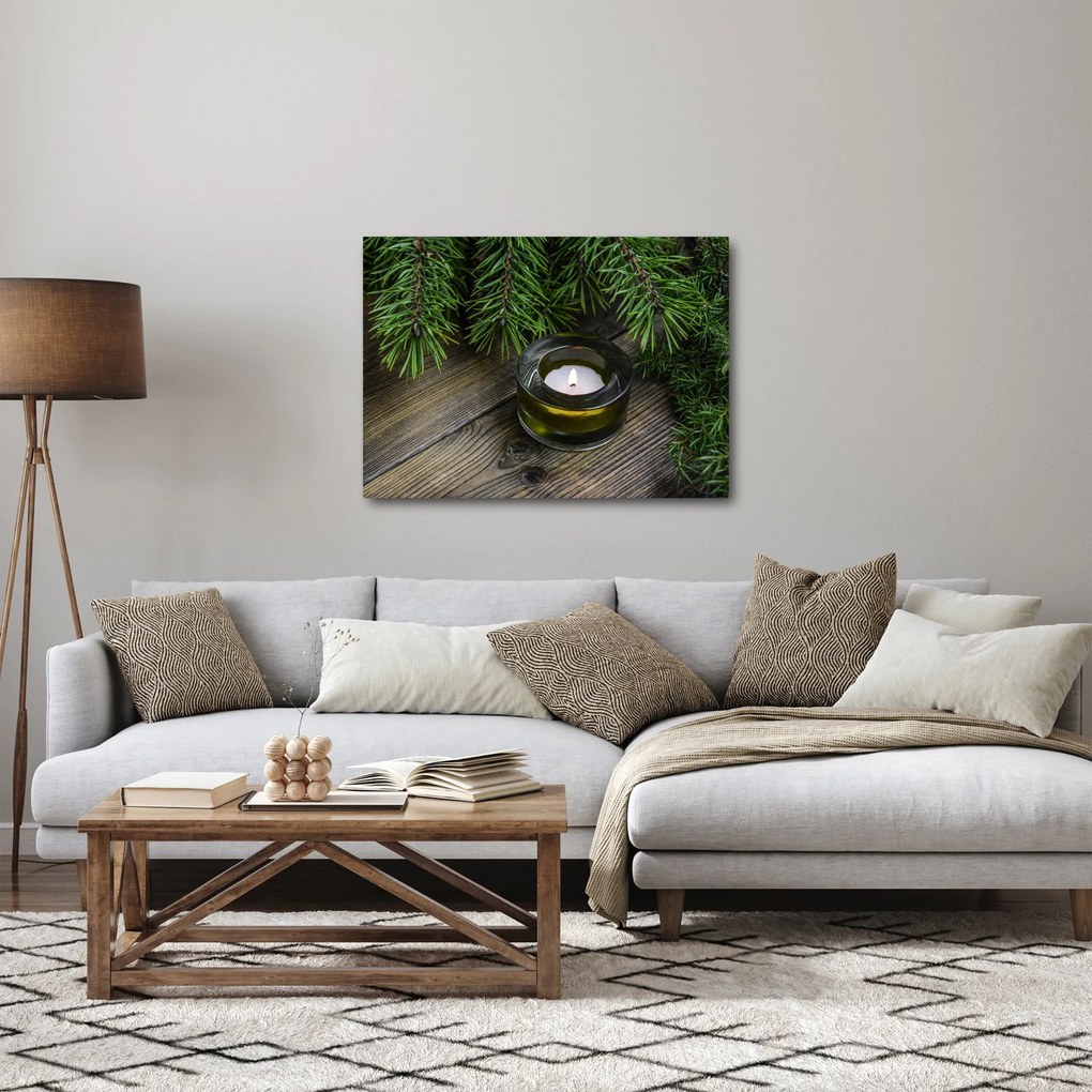 Kép - karácsonyi gyertya (70x50 cm)