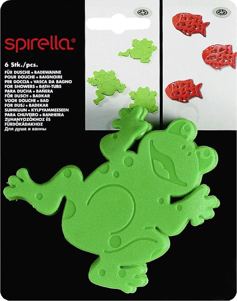 Gyerek csúszásgátló alátét szett fürdőkádba 6 db-os 12x11 cm Frogtime – Spirella