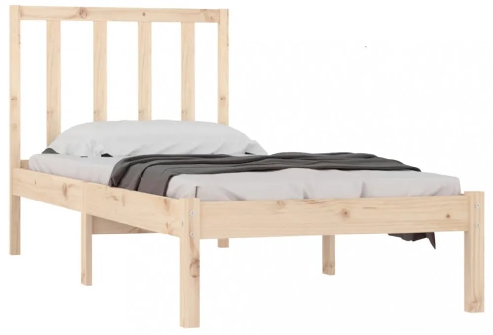 tömör fenyőfa ágy matrac nélkül 75 x 190 cm