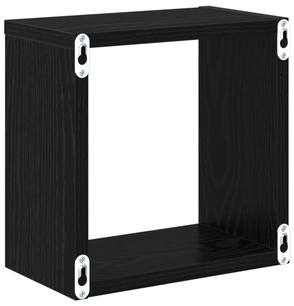 Fali Polcok Fekete Tölgy MDF 26 x 15 x 26 cm Fali Polcok