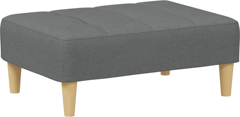 vidaXL sötétszüke szövet lábzsámoly 77x55x31 cm