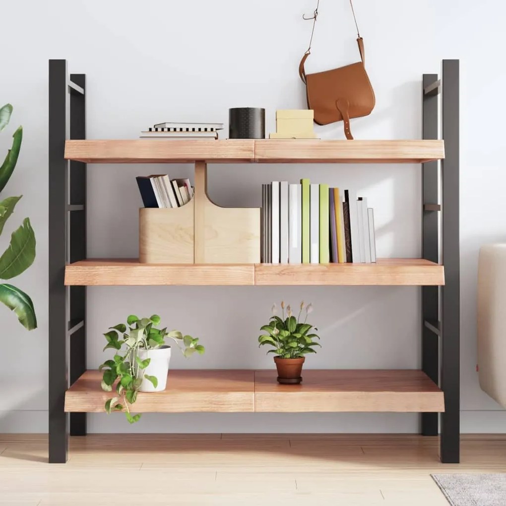 világosbarna kezelt tömör tölgyfa fali polc 120 x 50 x (2-6) cm