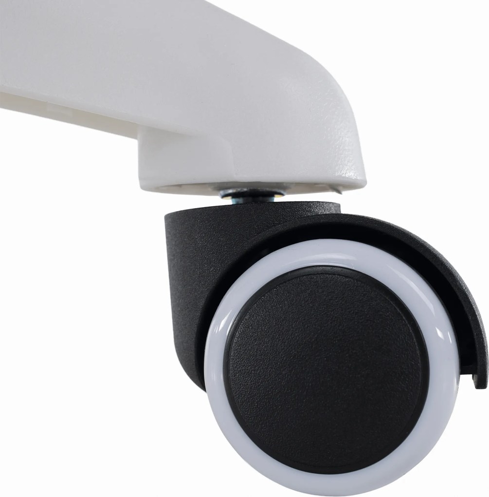 Irodai szék, szövet sárga/fehér, SANTY