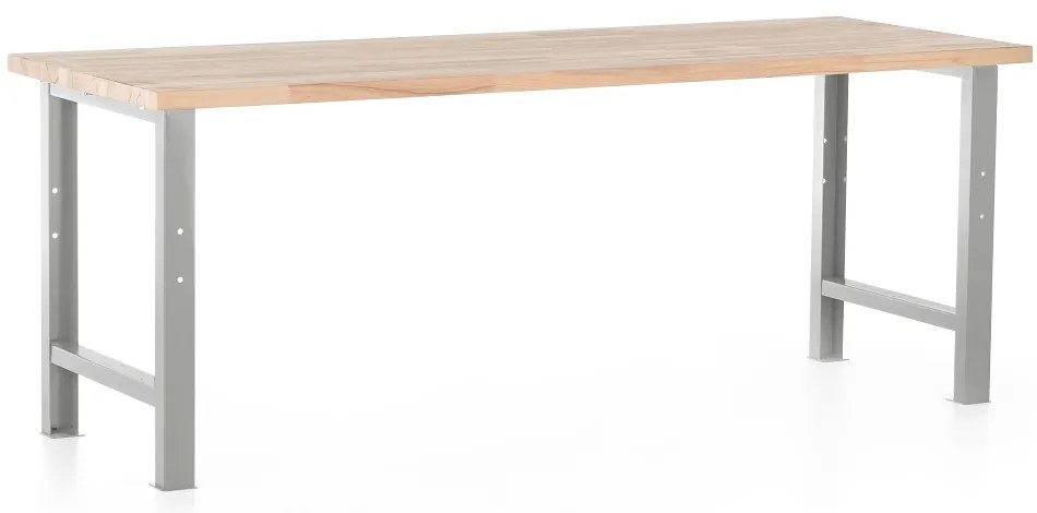 Műhelyasztal Basic, 220 x 80 cm, szürke - ral 7038