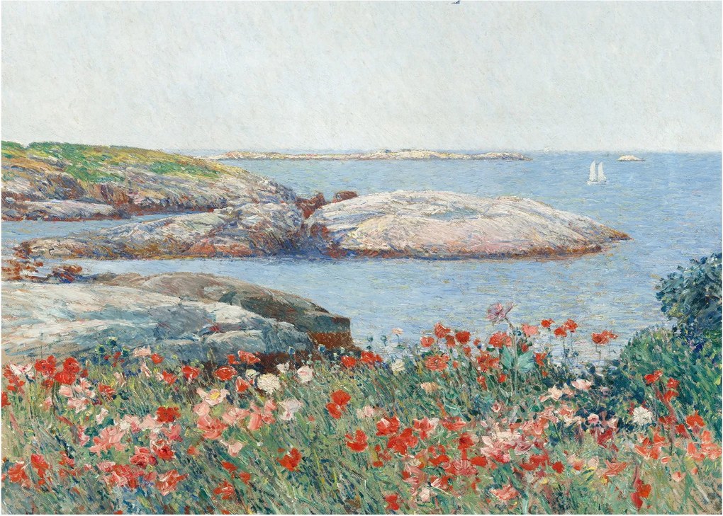 Üveg kép - Childe Hassam, Poppies, Isles of Shoals, reprodukciók (70x50 cm)