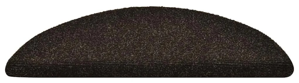 öntapadós lépcsőszőnyegek 30 db sötétbarna félkör alakú 56 x 17 x 3 cm