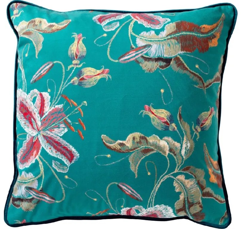 Díszpárnahuzat FANNY EMERALD 45x45 cm, zöld