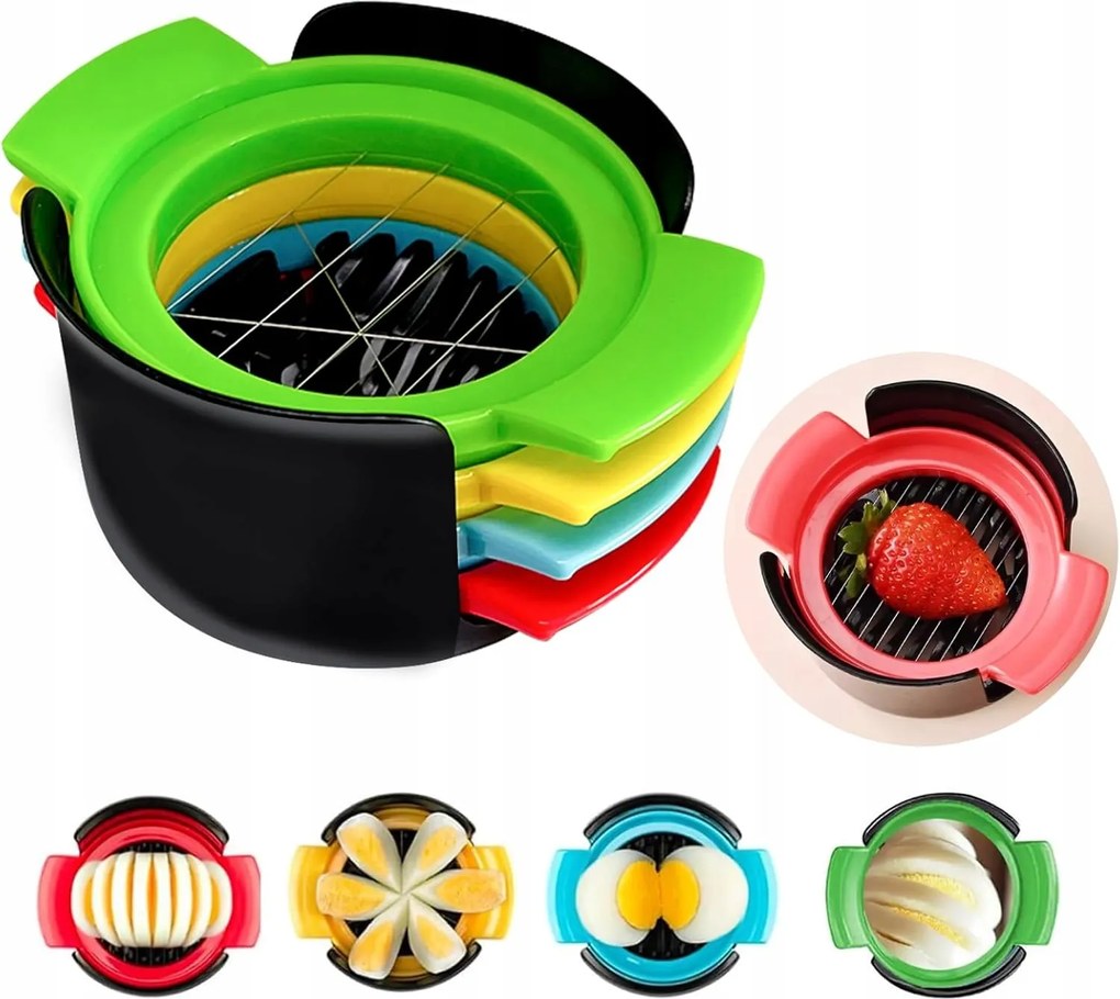 Eper Sajt szeletelő 4 az 1-ben rozsdamentes acélból