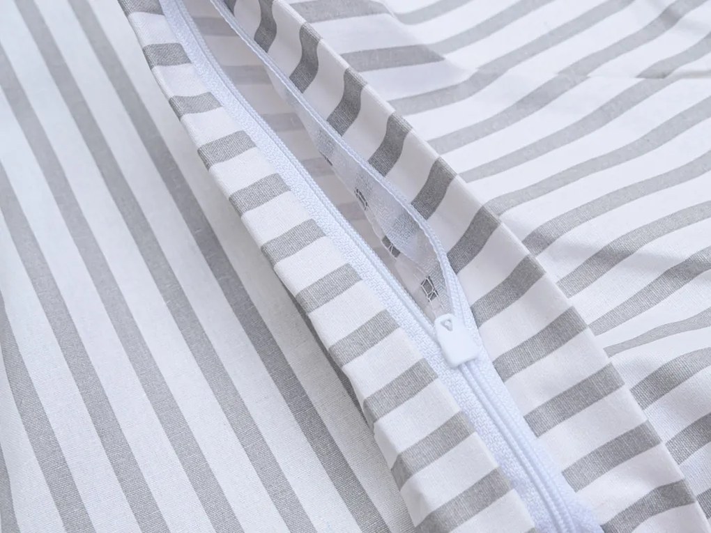 GREY LINES pamut ágyneműhuzat fehér Ágyneműhuzat mérete: 2 db 70 x 90 cm | 200 x 220 cm