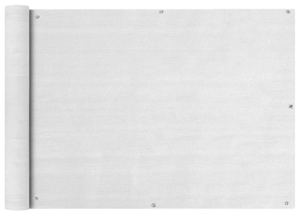 vidaXL 75x400 cm Fehér HDPE erkély ablak sötétítő
