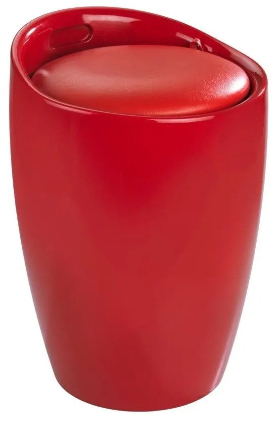 Candy piros szennyestartó és ülőke egyben, 20 l - Wenko