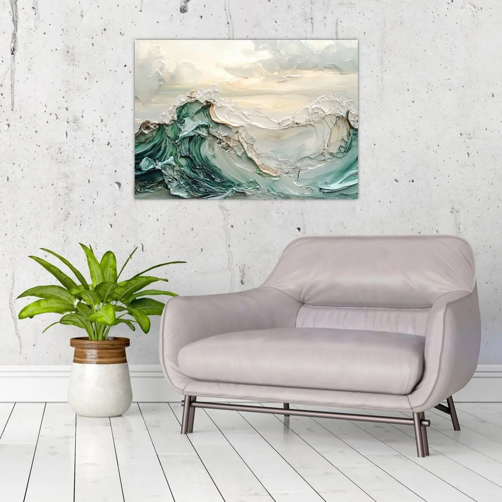 Üveg kép - 3D tengeri absztrakció (70x50 cm)