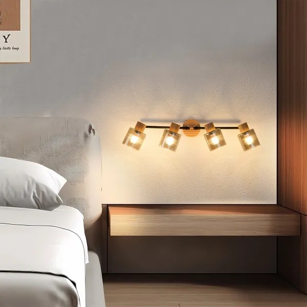 Brilagi - HYGGE spotlámpa 4xE14/15W/230V kaucsukfa/füstszínű