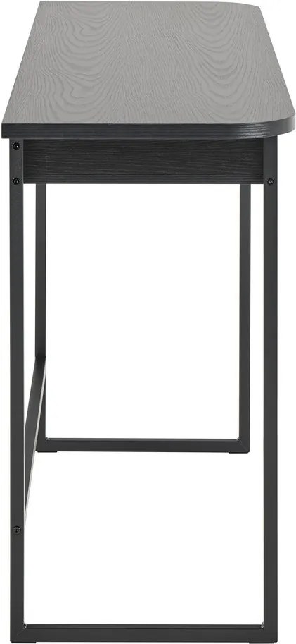 Fekete konzolasztal kőrisfa dekorral 40x140 cm Darlington – Actona