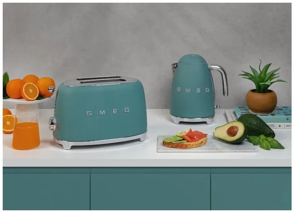 SMEG 50's Retro Style toustovač 2x2 950W matný zelený - Smeg