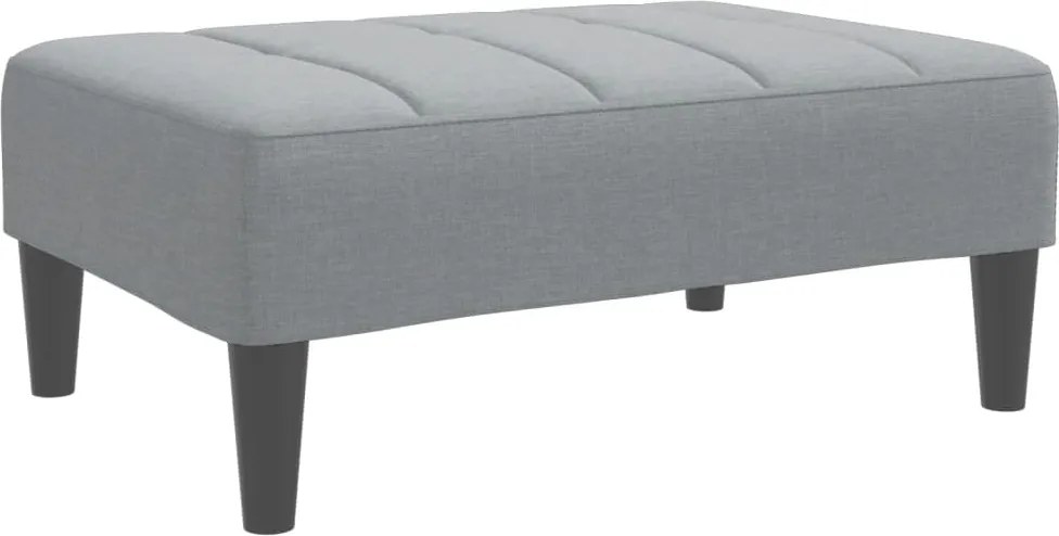 vidaXL világosszürke szövet lábzsámoly 77x55x31 cm