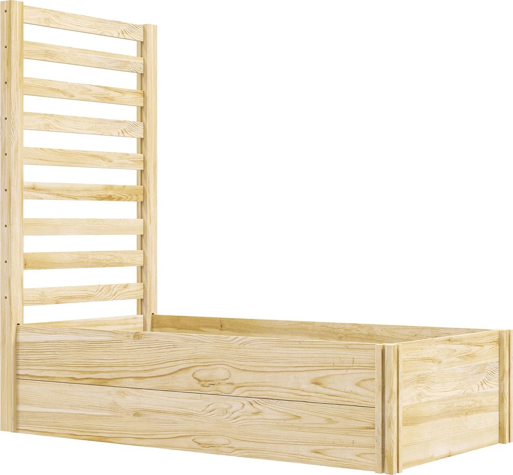 Outsunny Négyzet Fából Készült Kert Edény Rács 115 x 60 x 110 cm Természetes Fa Hatással | Aosom