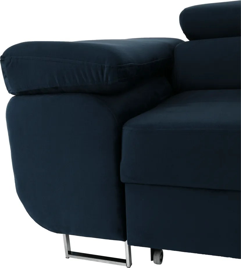 Sarokülőgarnitúra, kék, jobbos kivitel, AMARETA