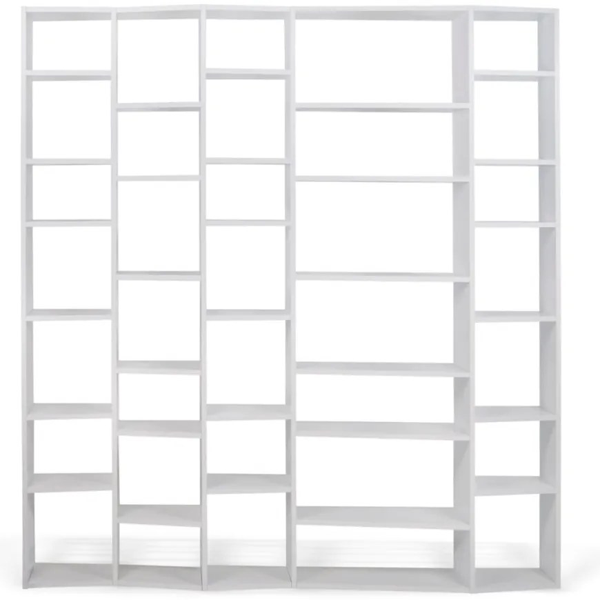 Fehér könyvespolc 216x224 cm Valsa – TemaHome