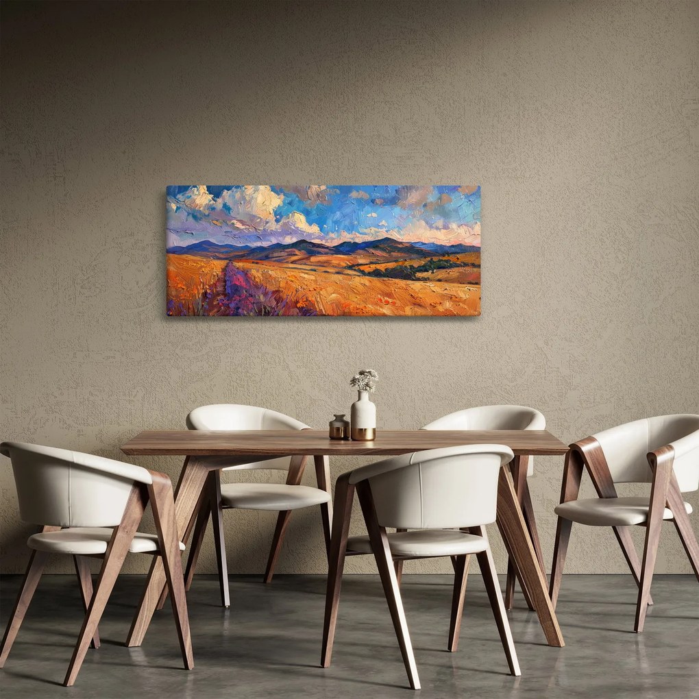 Kép - Olajfestmény tájkép (120x50 cm)