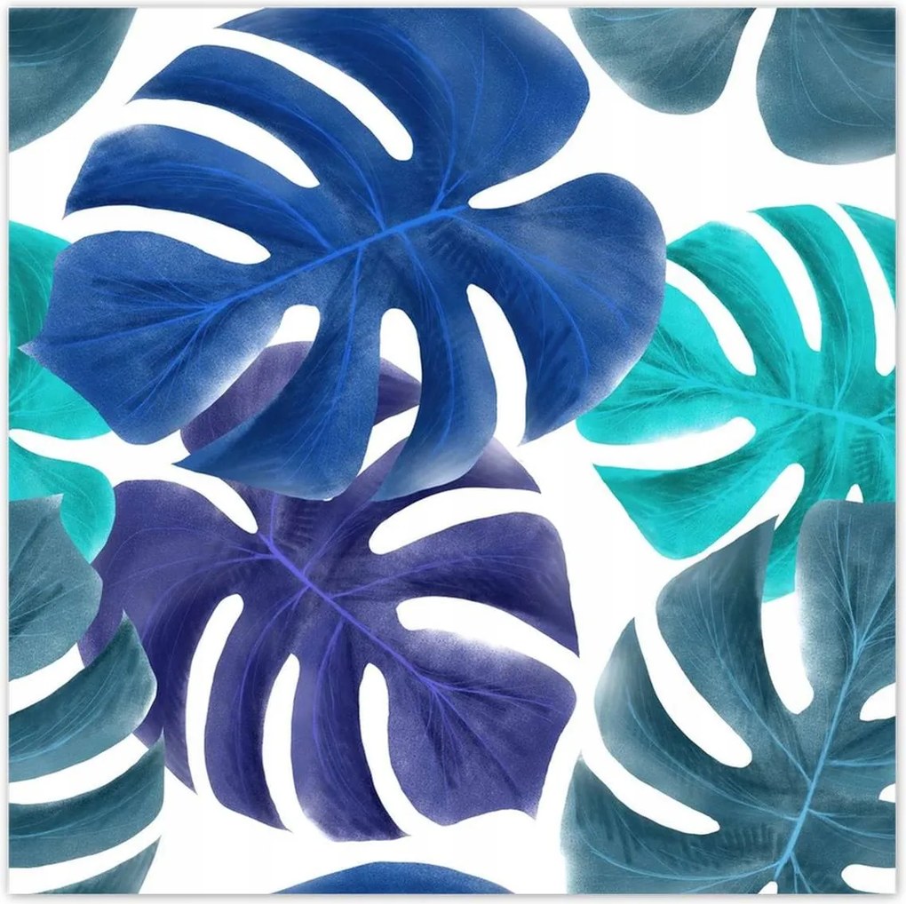 Poszterek 140x140 Monstera Levelek Kék