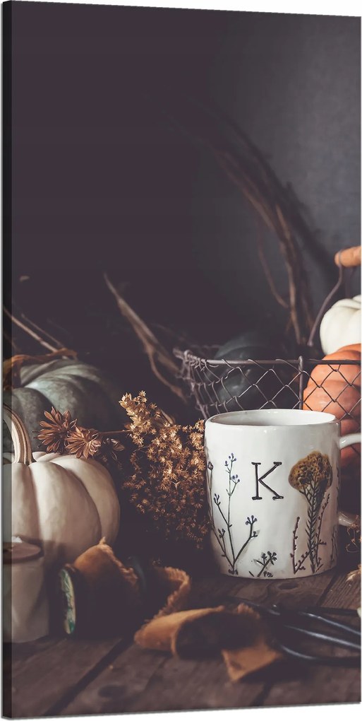 Vászonkép Tökök Retro Vintage Ősz Évszakok 60x120